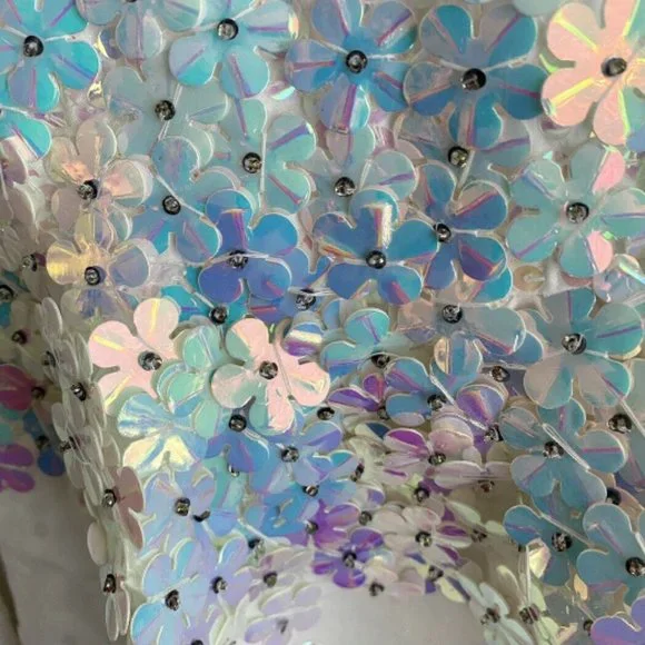 Suno White Sun Dress with Sequins - Picture 4 of 15